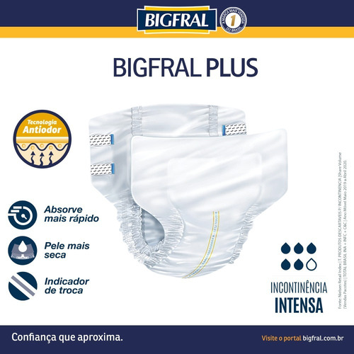 Fralda Bigfral Plus Normal Tamanho Xg 7 Unidades