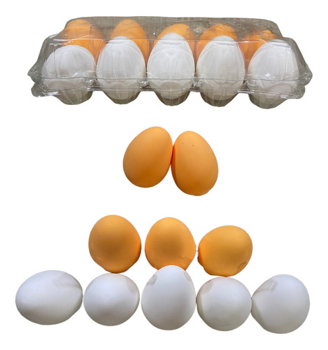 Canasta 10 Huevos Suaves Squishys De Orbis Hidrogel Bolitas