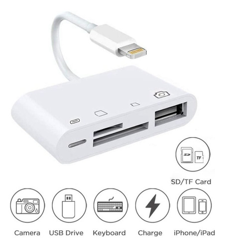 4 In 1 Sd Tf Usb To Lightning Camera Reader Adapter Ios 13