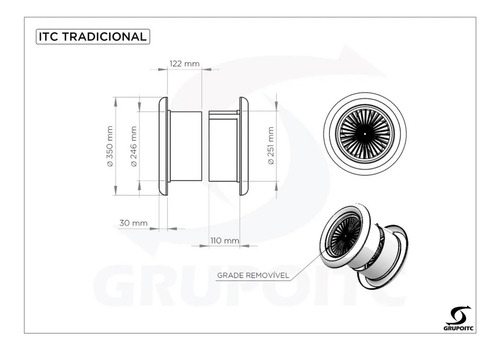 Imagem 4 de 6 de Exaustor De Ambientes Itc Tradicional Branco