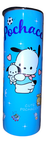 Vaso Térmico Pochacco Con Tapa. Acero Inoxidable. Calidad