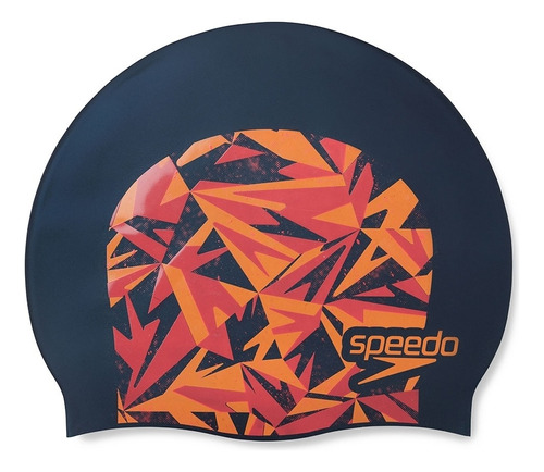 Gorra Natación Speedo Hyper Boom Slogan Print Junior Niños Color Naranja-rojo Tamaño U