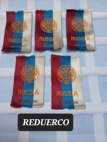 Escudo De Armas Rusia Impreso En Seda 7,5x4,5 (Usado)