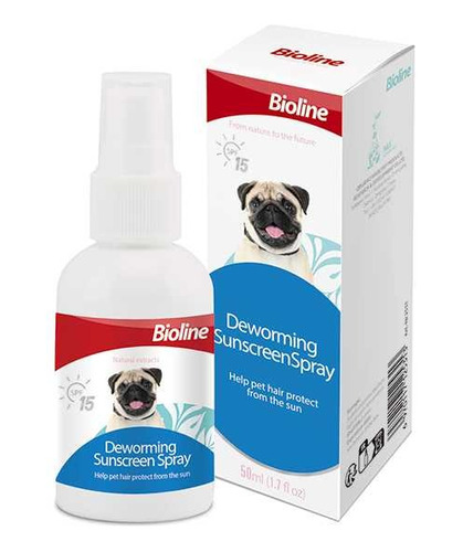 Bioline Spray Protector Solar Y Antiparasitario Perros 50 Ml