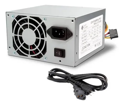 Fuente De Poder Atx 600w 24+4 Pines Sata Molex De Pc Gris