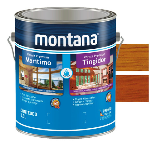 Ver-niz Base Água Tingidor Duplo Filtro Solar Montana 3,6l