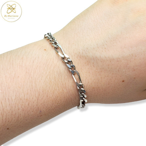 Pulsera Plata Figaro Pesada