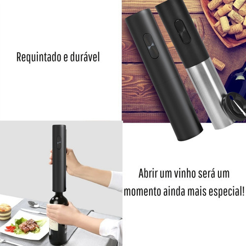 Abridor De Garrafa Automático Saca Rolhas Elétrico A Pilha