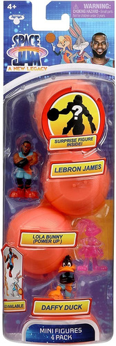 Space Jam 4- Pack Fig Lebron James Duck Pato Lola Bunny