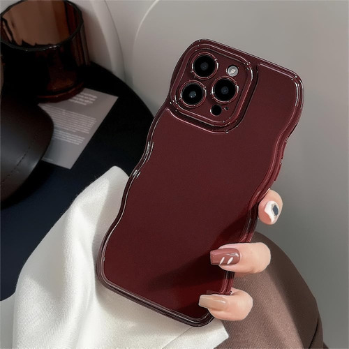 Funda De Teléfono Para iPhone 14 Pro, Diseño Simple De Ondas, Marco Ondulado, Suave Silicona Estética Para iPhone 14 Pro