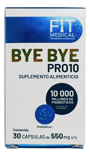 Bye Bye Pro10 Suplemento Alimenticio 30 Cápsulas