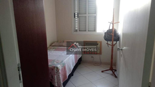 Flat Com 2 Dormitórios À Venda, 57 M² Por R$ 390.000,00 - Gonzaga - Santos/sp - Fl0022
