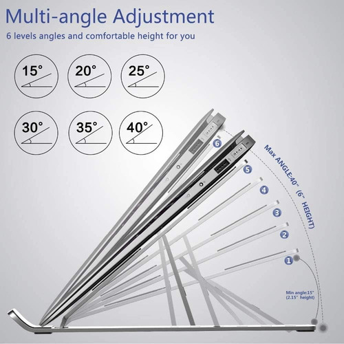 Soporte De Aluminio Para Computadora Portátil O Tableta