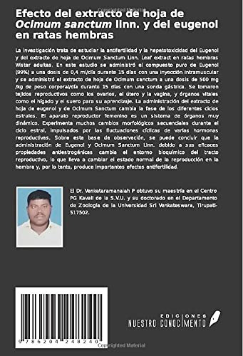 Libro Efecto Del Extracto De Hoja De Ocimum Sanctum Linn. Y