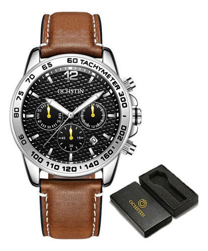 Reloj Cronógrafo De Piel Con Calendario Ochstin 6117