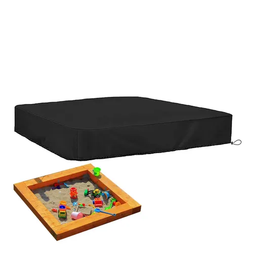 Funda Impermeable Para Arenero De 150x150x20 Cm – Cubierta De Tela Oxford Con Cordón, Protección Para Jardín, Terraza Y Piscina