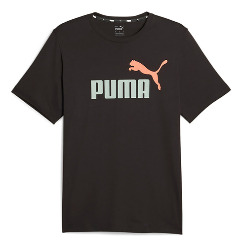 Camisa Puma Ess+ 2 Col Logo Tee Hombre-negro