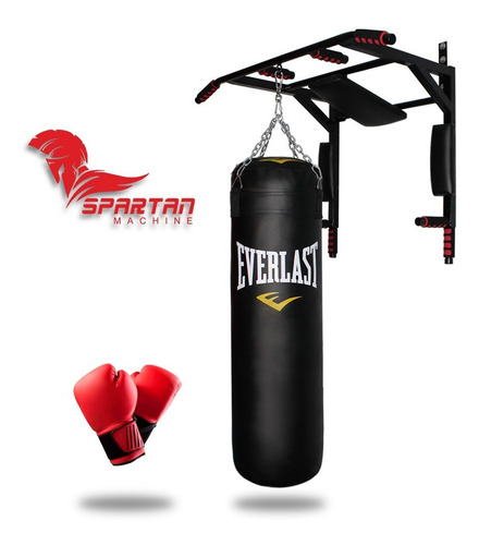 Imagen 2 de 5 de Barra Multifuncional + Saco De Boxeo 1.5m + Guantes Box/mma