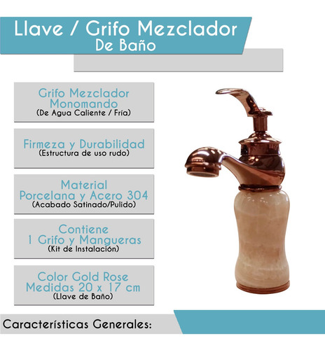 Grifo Llave Monomando De Acero Inoxidable 20 Cm Solana