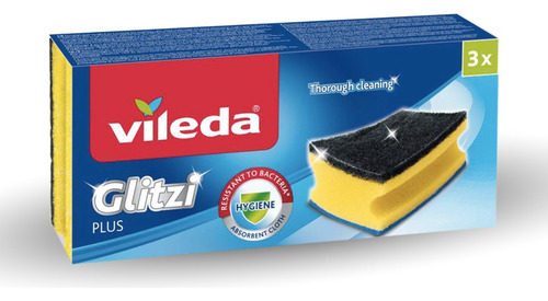 Vileda Esponja Acanalada Glitzi Plus 3 Unid