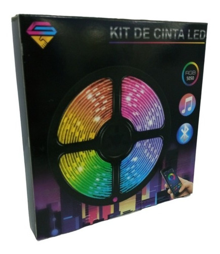 Kit Cinta Led Rgb 5050 De 5 Metros Enchufe Usb, Bluetooh, 11