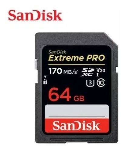 Tarjeta Sdxc Sandisk Extreme Pro 64gb U3 170mb/s 100% Nuevo