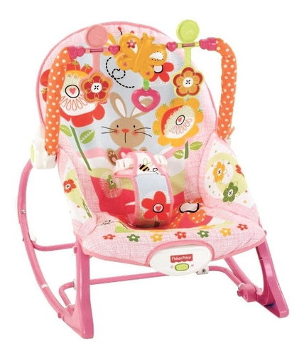 Silla Mecedora Vibr Bebe Fisher-price Niña Conejito Envió Ya