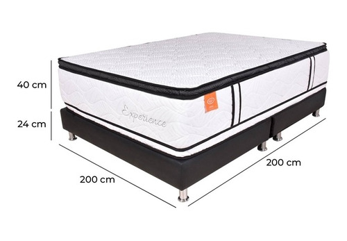 Imagen 5 de 5 de Combo Colchón Romance Relax Experience King + Base Cama Divi