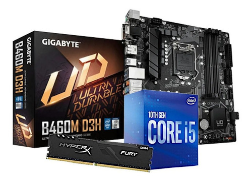 Kit Processador Core I5 10400 Gigabyte B460m-d3h Hx 16 Gb