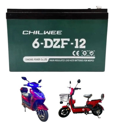 Baterias 12v 12ah Bicicletas / Motos Eléctricas ( 6-dzf-12)