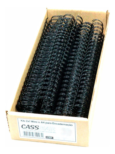 Wire-o Para Encadernação 2x1 A4 Preto 5/8 Para 120 Fls 25un