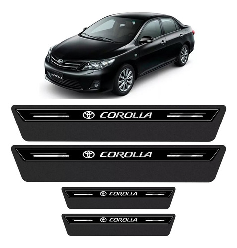 Soleira Premium Toyota Corolla 10 2011 2012 2013 2014 Preto