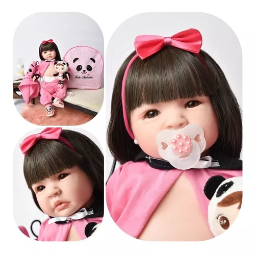 Bebê Boneca Reborn Panda Presente Enxoval Mercado Livre