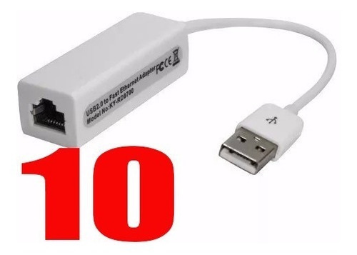 10 Unid  Placa Adaptador Usb Pra Rede Ethernet 10/100 Rj45