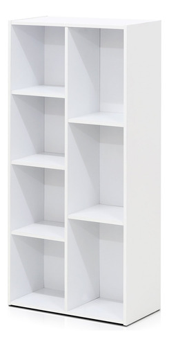 Estantera Para Libros, 7 Cubos, Color Blanco