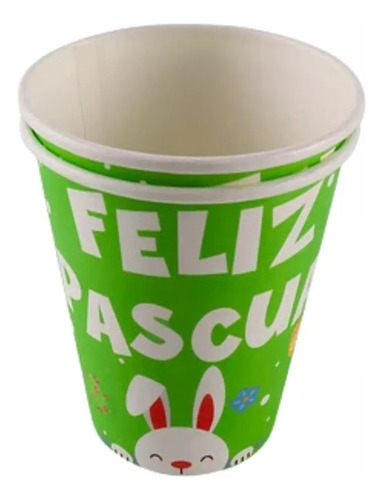  Vasos De Cartón Pascua  Fiesta 250ml