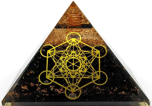 Piramide Orgonite Shungite Cubo Metatron+1 Disco Emf Alb12