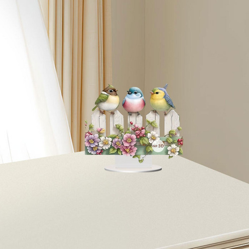 Decoración De Pájaros Acrílicos 2d Plano Olor A Adorno De