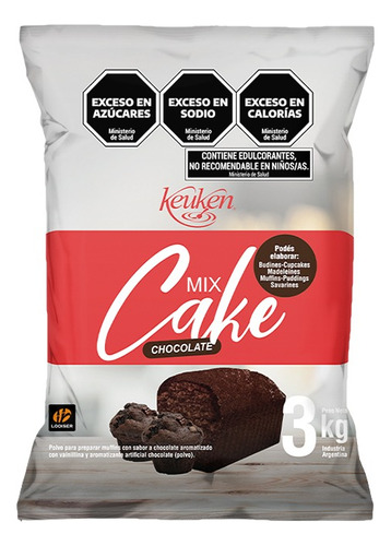 Premezcla Mix Cake Keuken Budines Magdalena Chocolate X 3kg