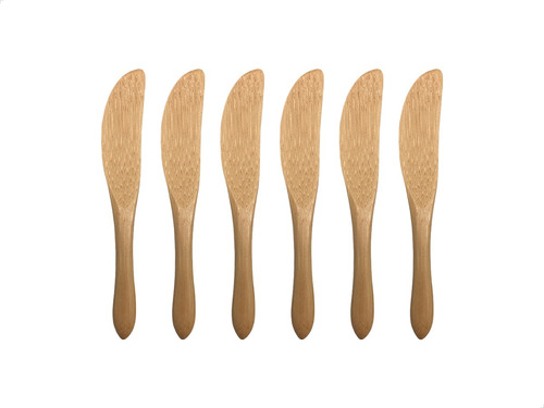 Conjunto De 6 Mini Facas De Bambu