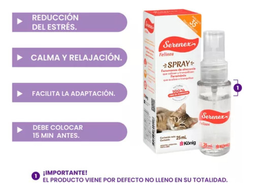 Serenex Felinos Spray Anti Estres Gatos 70ml
