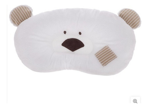 Travesseiro Urso Para Bebê Marfim Zip Toys