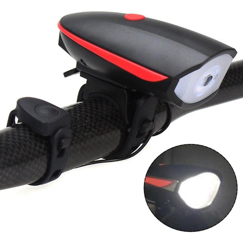 Luz Led Linterna Farol Con Bocina Usb Bicicleta Ciclismo