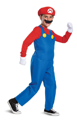 Disfraz Talla Large Para Niño De Mario Para Halloween
