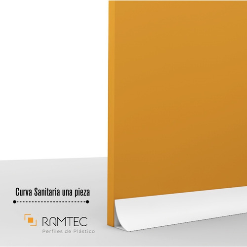 Perfil Zoclo Curva Sanitaria (4 Piezas De 1.5 Mts Largo)