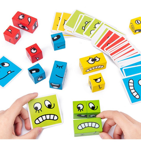 Montessori Expression Puzzles Building Block - Juguete Infan