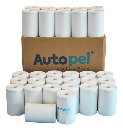 Autopel Caixa com 30 unidades de bobinas 80x40 40 metros Branco 44 g