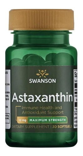 Astaxantina - Fuerza Máxima 30 Softgels 12 Mg Salud Cerebral