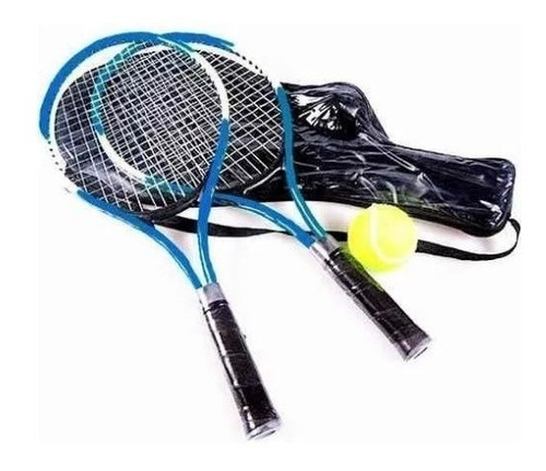Imagen 1 de 2 de Raqueta Set X2 Recreativa Tennis Con Pelota Niños Raquetas