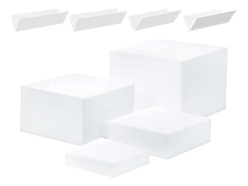 4x Riser De Buffet Acrílico, Riser De Exibição De Cubo,